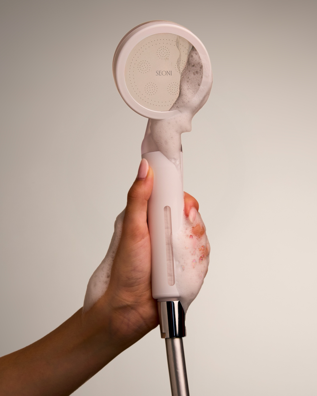 Pommeau de Douche Filtrant Blanc + 2 Filtres (4 Mois de Filtration)