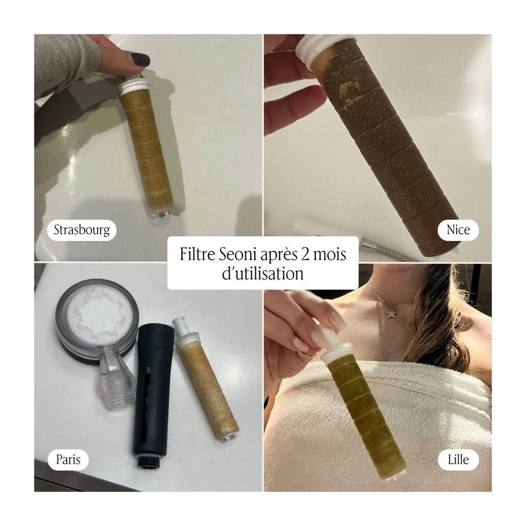 Pommeau de Douche Filtrant + 1 Filtre (2 Mois de Filtration)