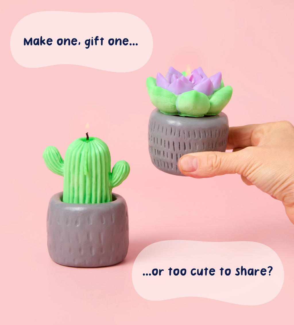 Kit Créatif Bougies & Argile Créations Cacti