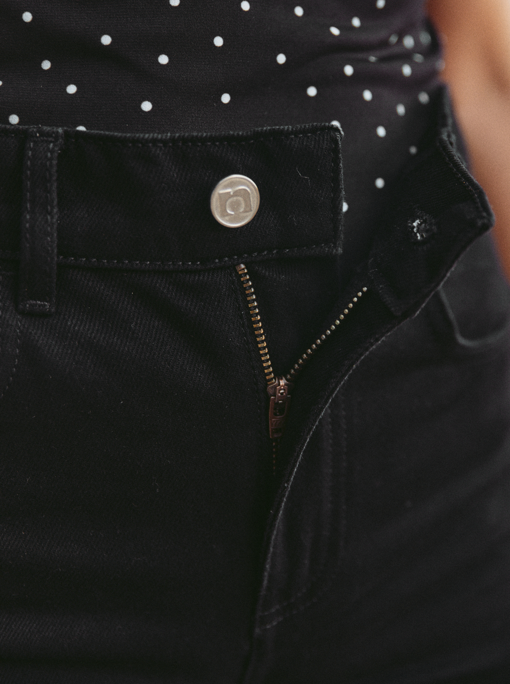 Jean Wide Leg Black Stone
