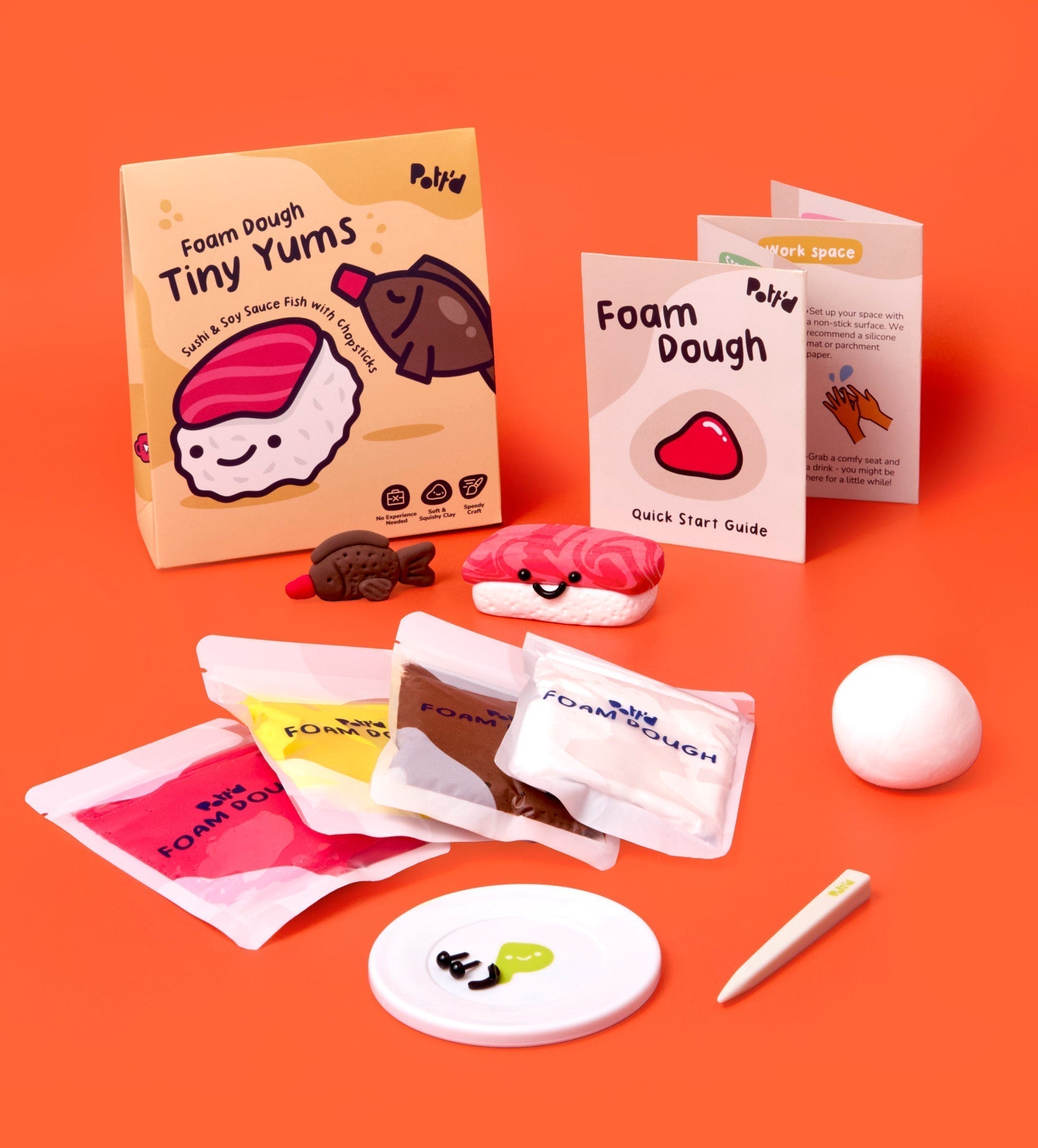 Pâte À Modeler - Petites Gourmandises : Sushi & Poisson Sauce Soja
