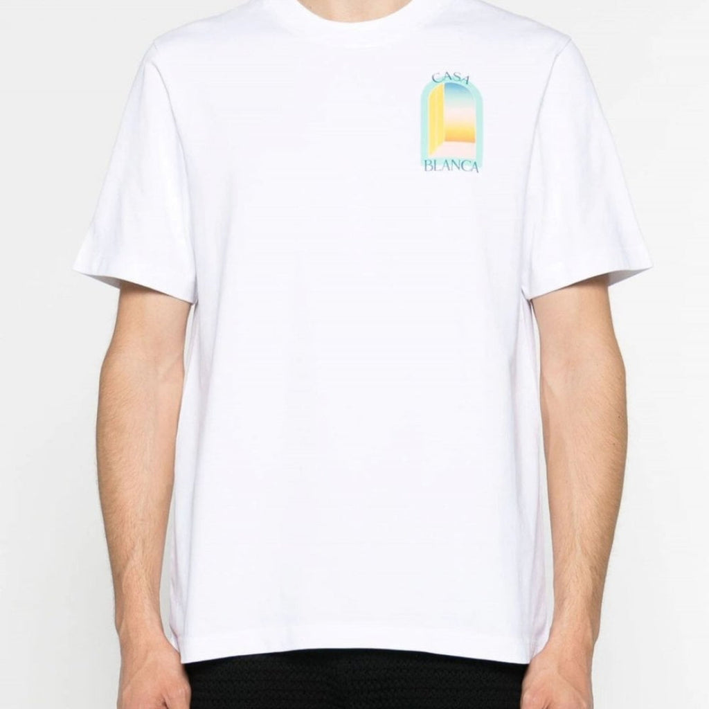 Casablanca - T-Shirt L'Arche Gradient Pastel Ss23 - Blanc
