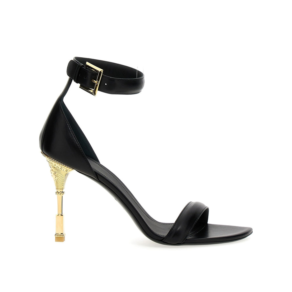 Balmain Moneta 95Mm Sandals - Black - Femme
