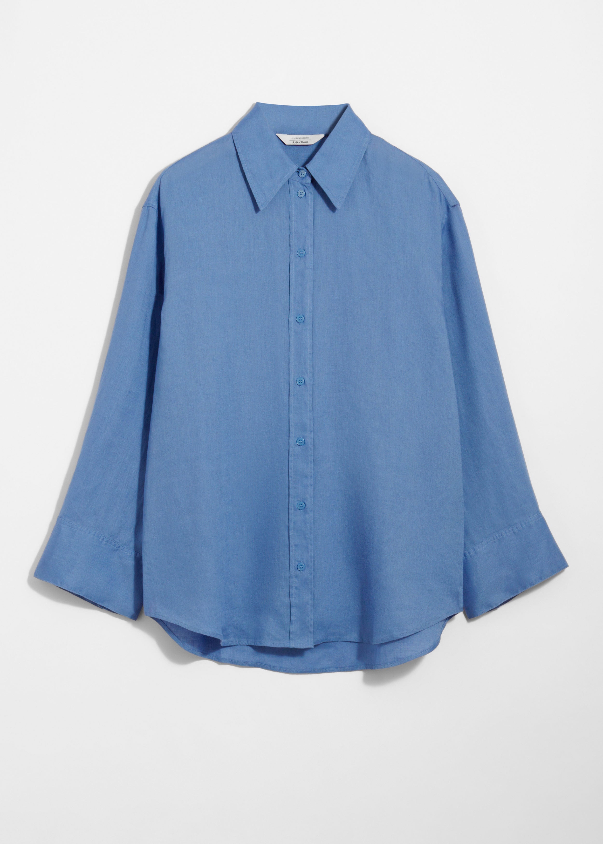 Chemise St Pilar En Lin À Manches Longues - Bleue
