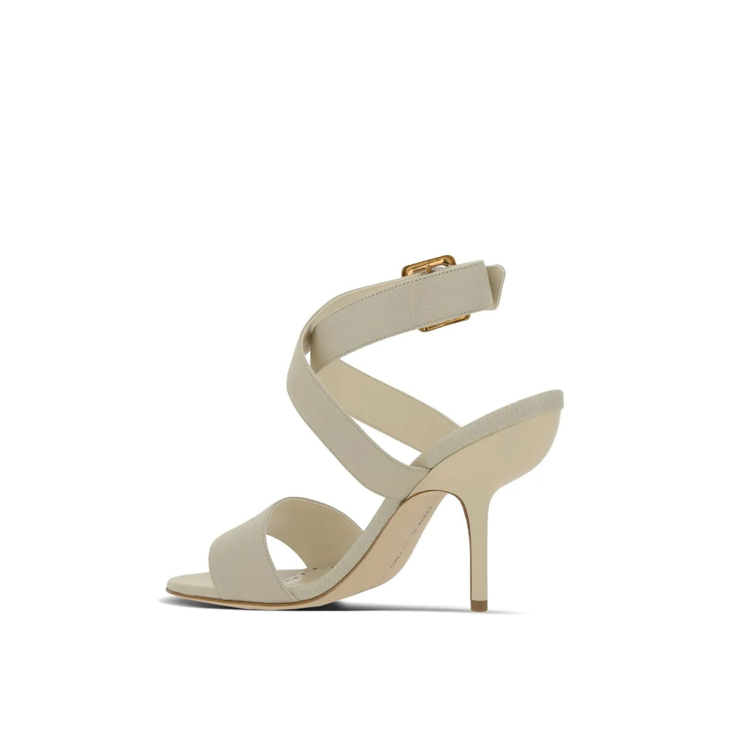 Sandales - Manolo Blahnik Helua 105 Leather - Cream