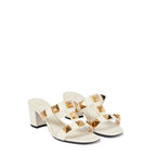 Sandales Valentino Garavani Roman Stud Leather - Cream - Femme
