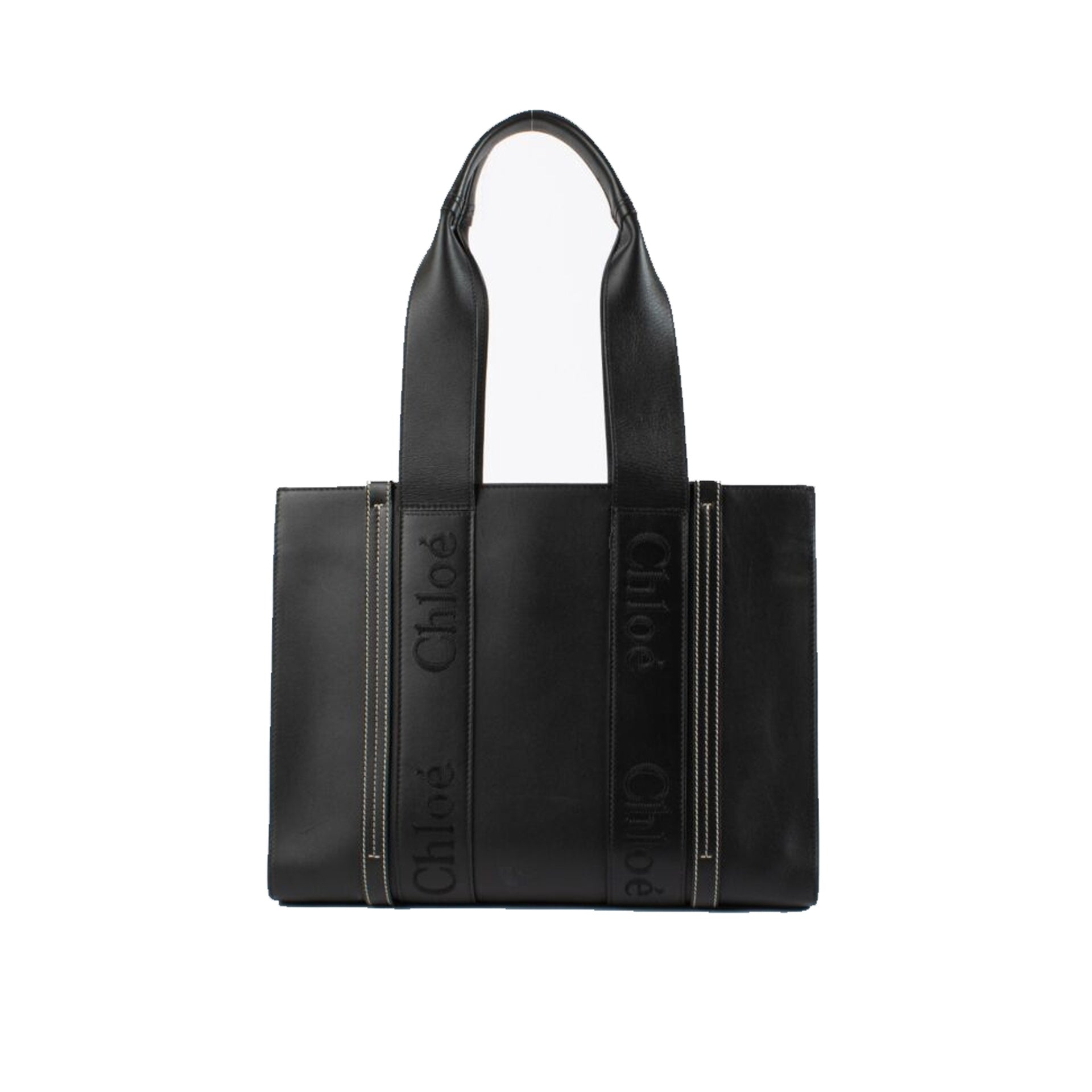 Chloe - Sac Woody Medium Leather Tote - Femme - Black