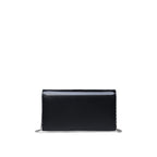 Maison Margiela - Portefeuille Four Stiches Leather Chain - Femme - Black