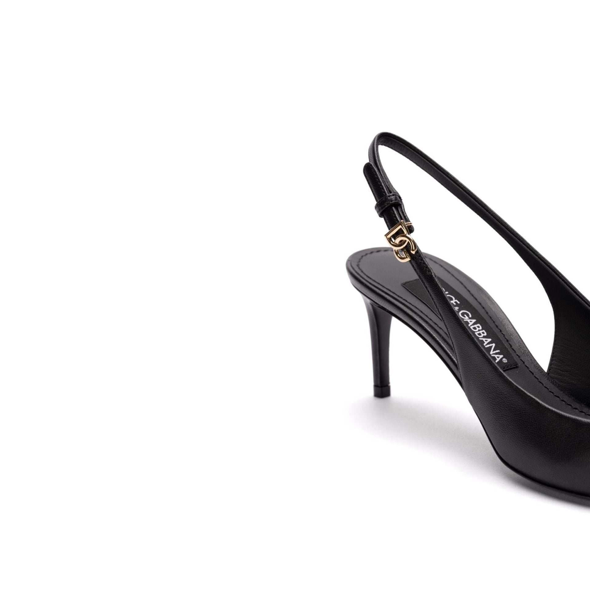 Escarpins - Dolce & Gabbana Leather Slingback - Black