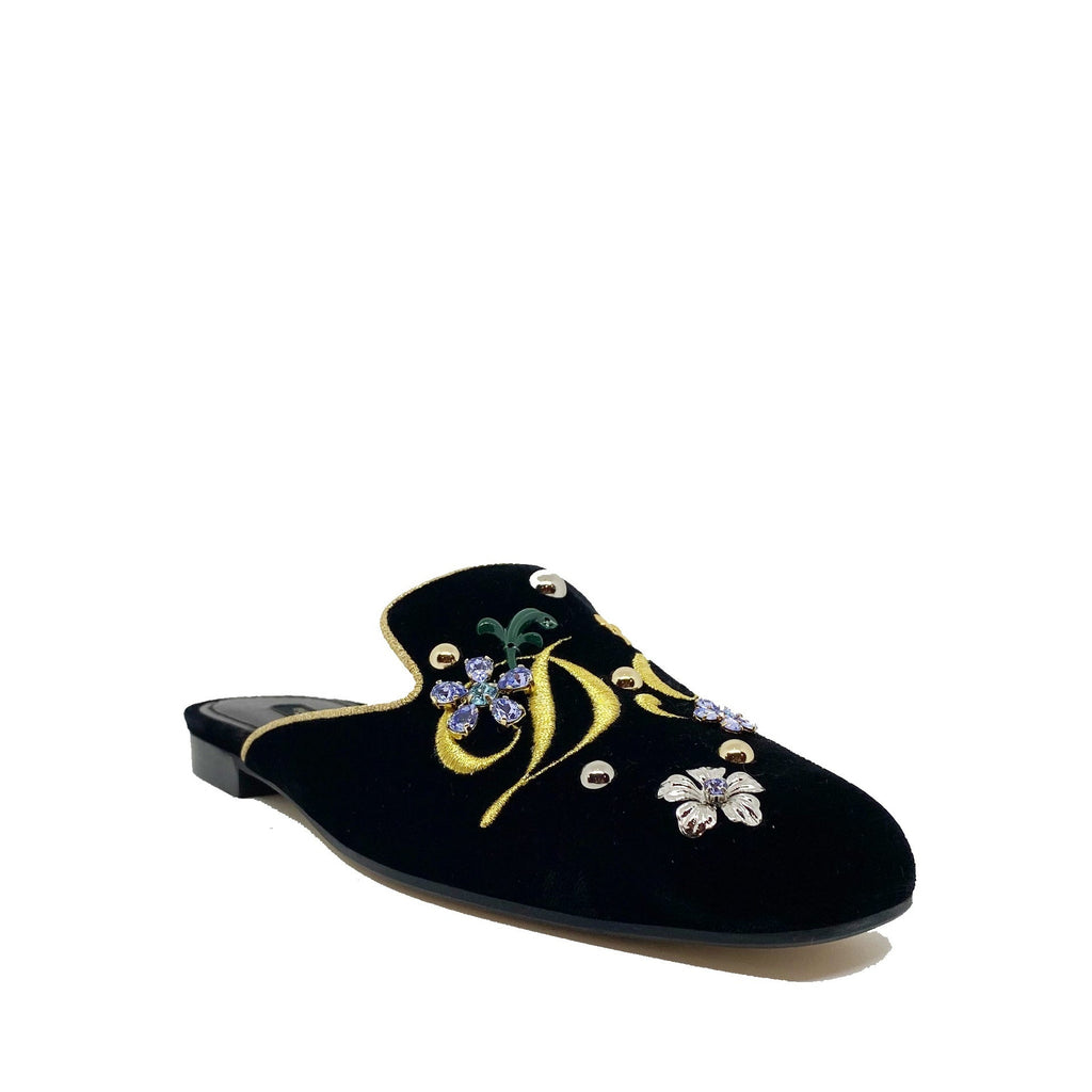 Mules - Dolce & Gabbana Velvet - Black