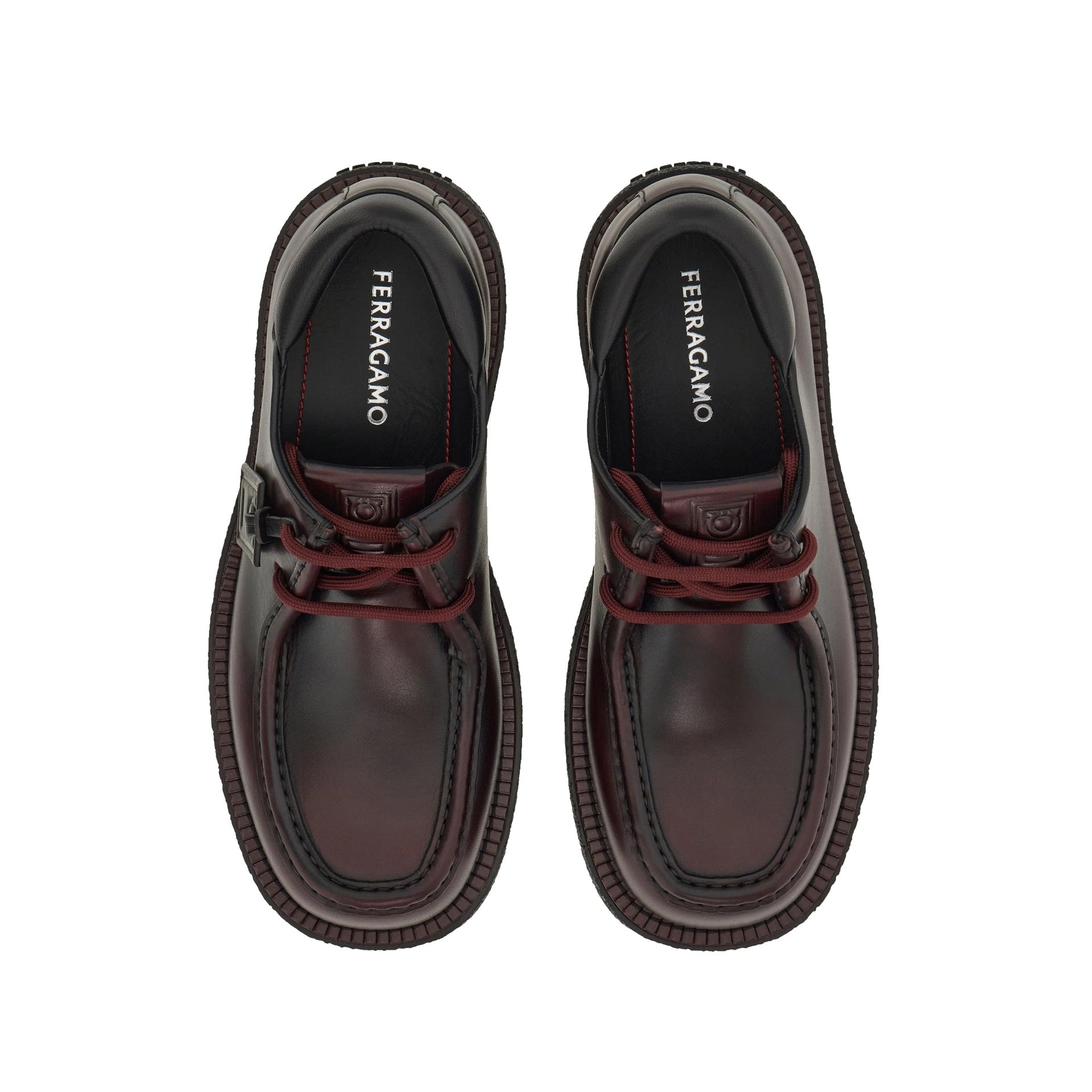 Chaussures Salvatore Ferragamo Lace Up - Bordeaux - Homme