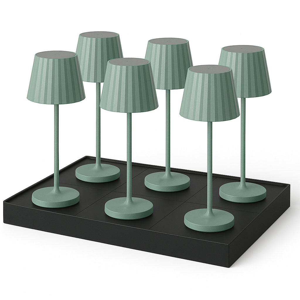Abby - Lampe De Table Sans Fil - Acier - Vert