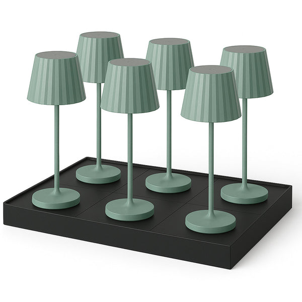 Abby - Lampe De Table Sans Fil - Acier - Vert