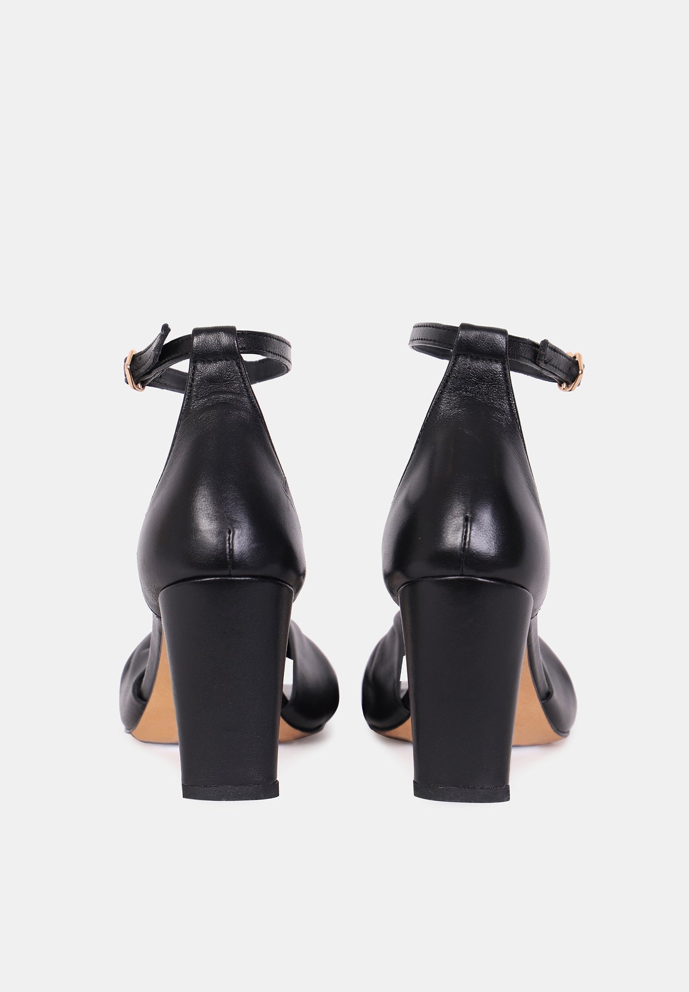 Sandales À Talons Eva - Cuir Noir