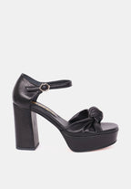 Sandales À Talons Monica - Cuir Noir