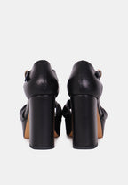 Sandales À Talons Monica - Cuir Noir
