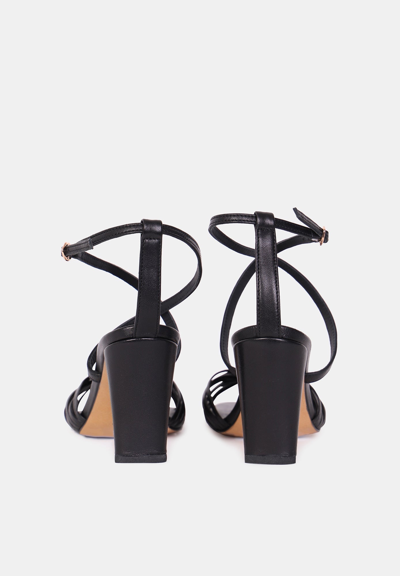 Sandales À Talons Olga - Cuir Noir
