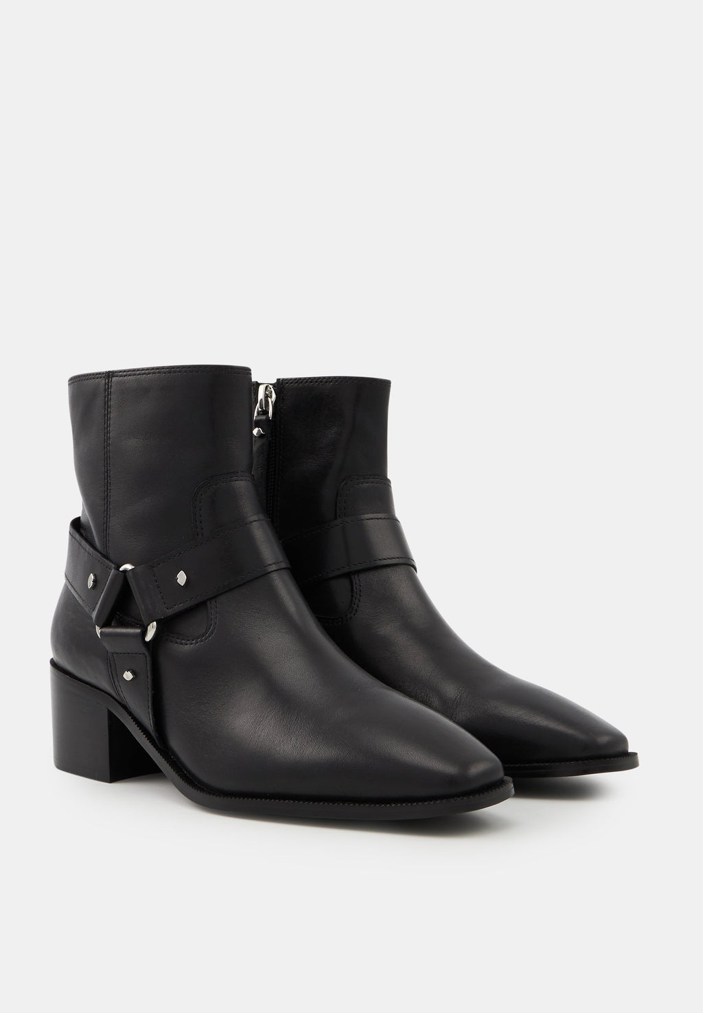CITY - Luna-Cuir Lisse Noir