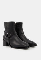 CITY - Luna-Cuir Lisse Noir