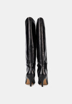 Bottes À Talons - Cuir Noir - Adriana