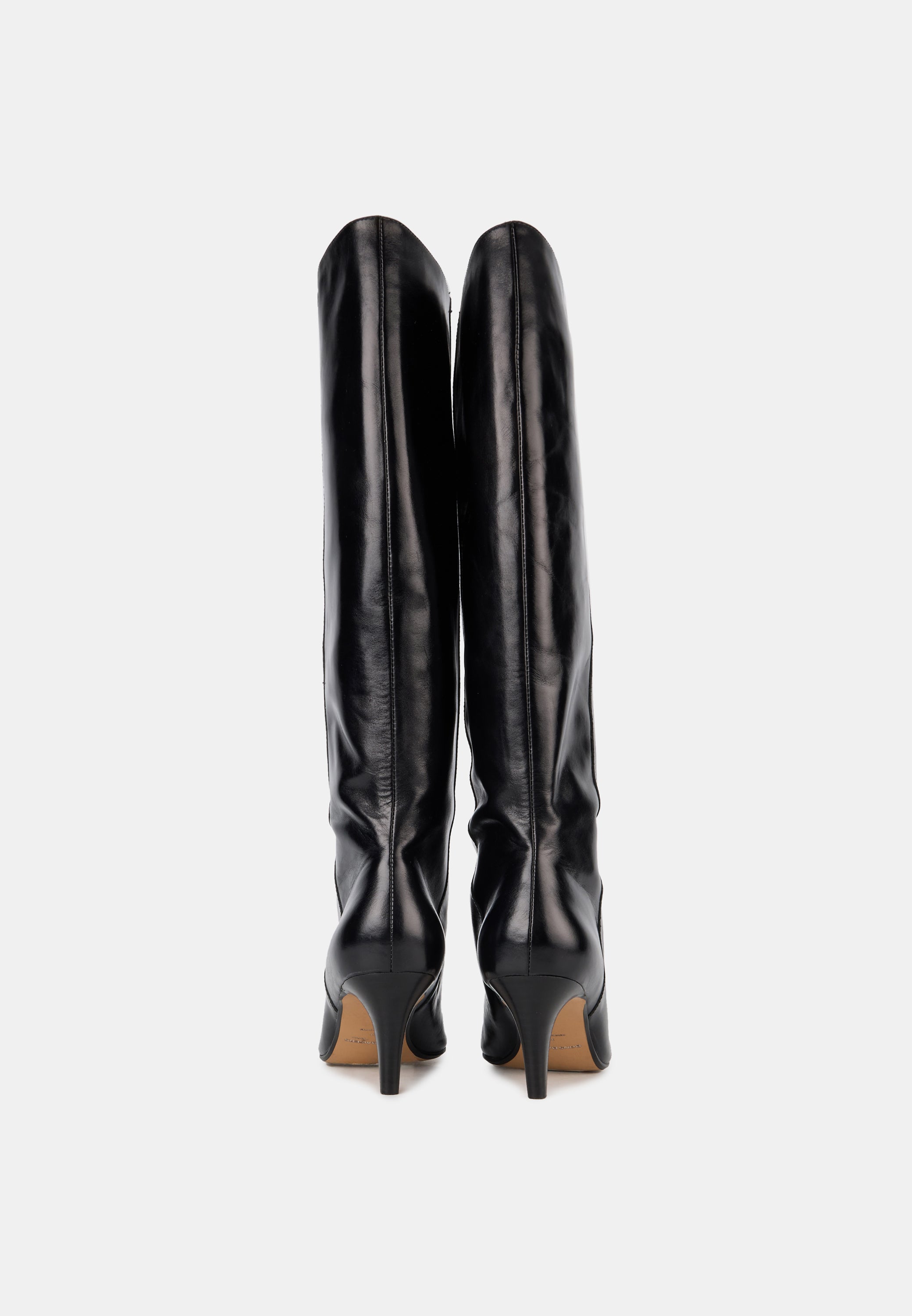 Bottes À Talons - Cuir Noir - Adriana