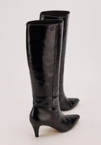 Bottes À Talons - Cuir Noir - Adriana
