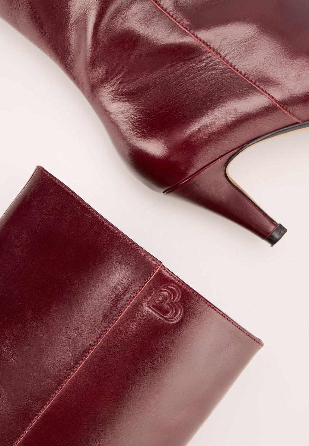 Bottes À Talons - Cuir Bordeaux - Adriana