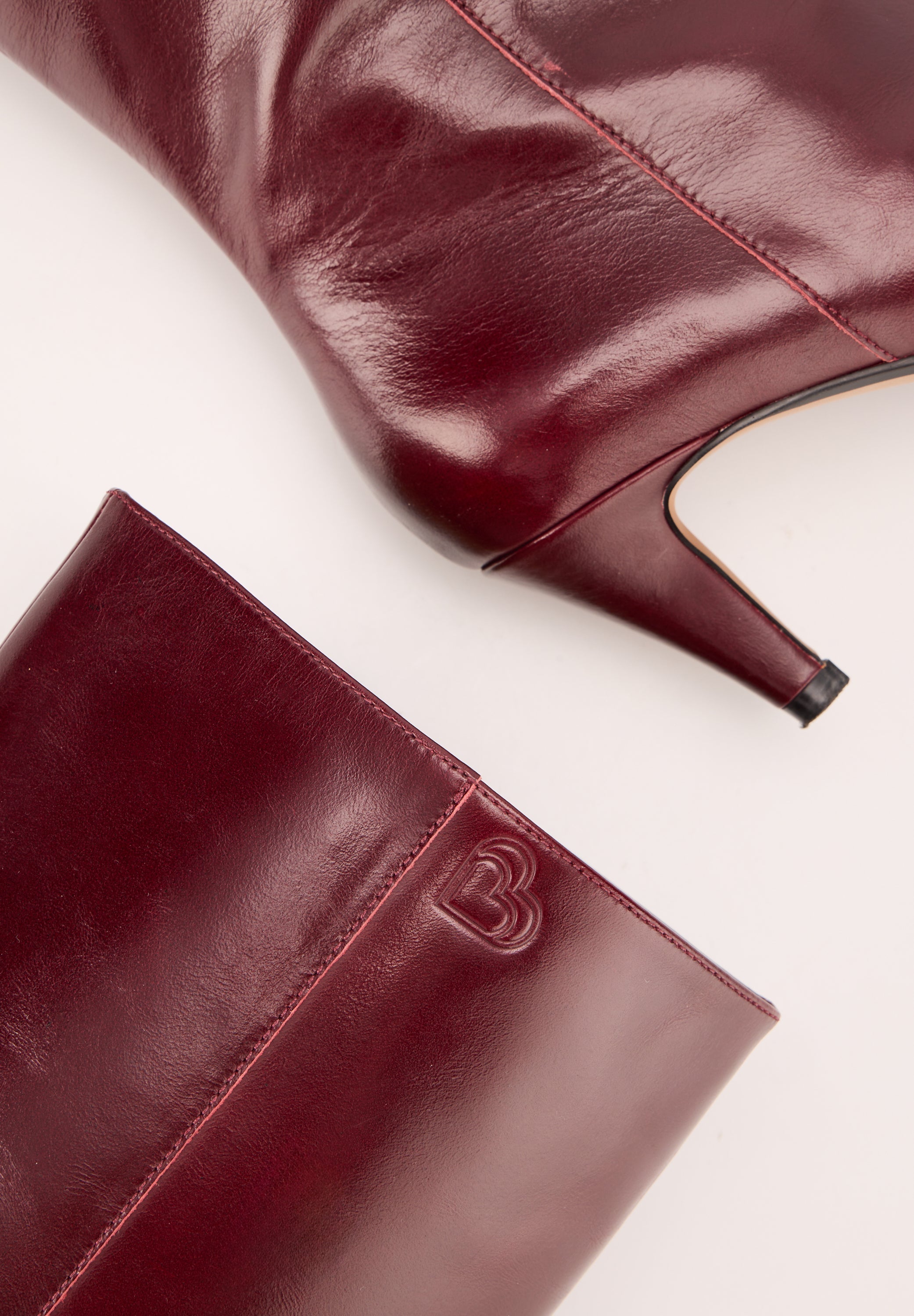 Bottes À Talons - Cuir Bordeaux - Adriana