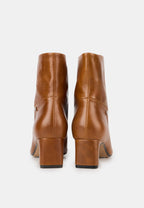 Bottines À Talons - Cuir Cognac - Alice