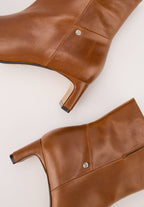 Bottines À Talons - Cuir Cognac - Alice