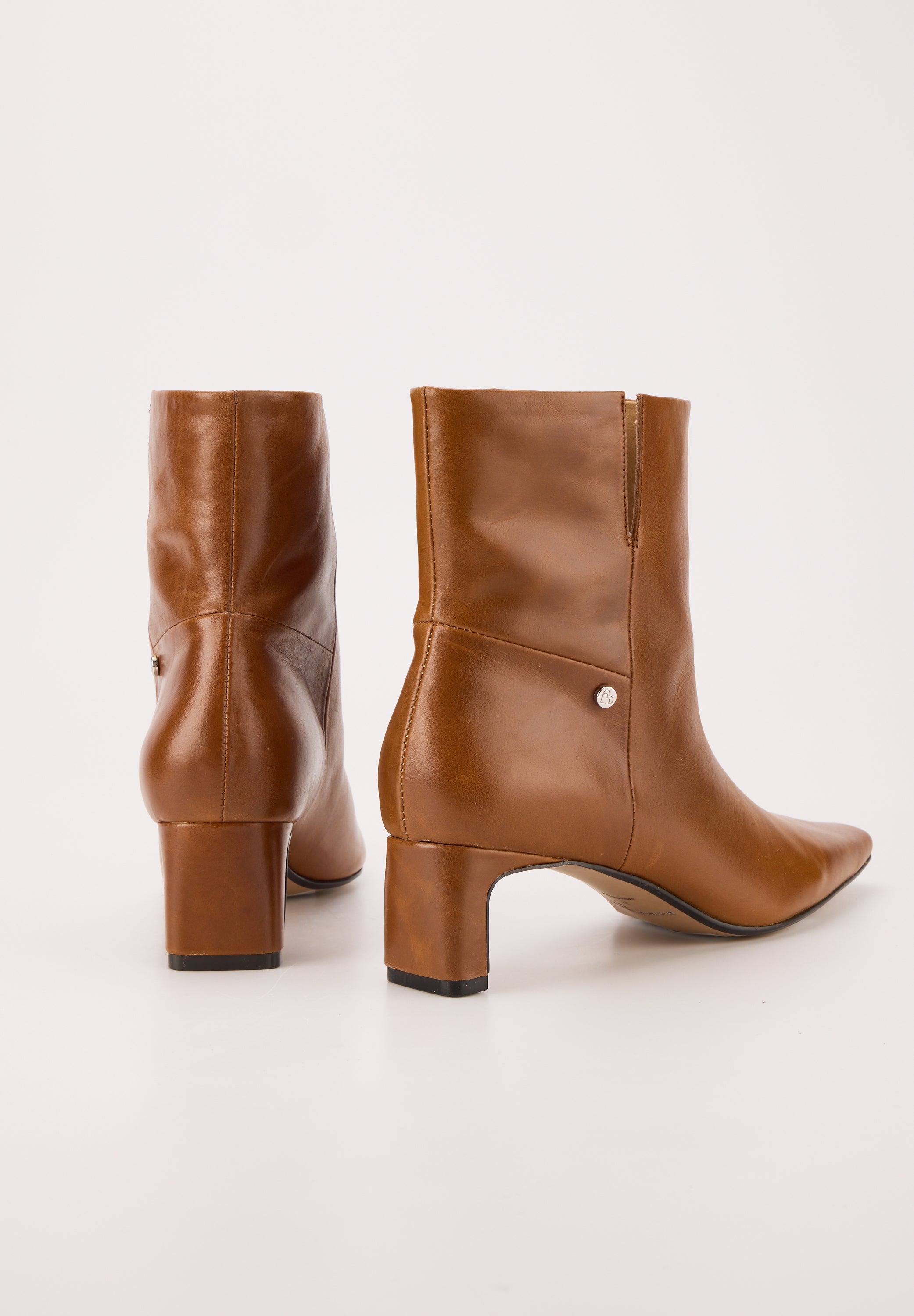 Bottines À Talons - Cuir Cognac - Alice