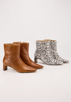 Bottines À Talons - Cuir Cognac - Alice