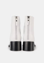 Bottines À Talons - Cuir Lisse Blanc - Coralie