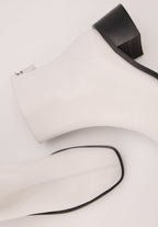 Bottines À Talons - Cuir Lisse Blanc - Coralie