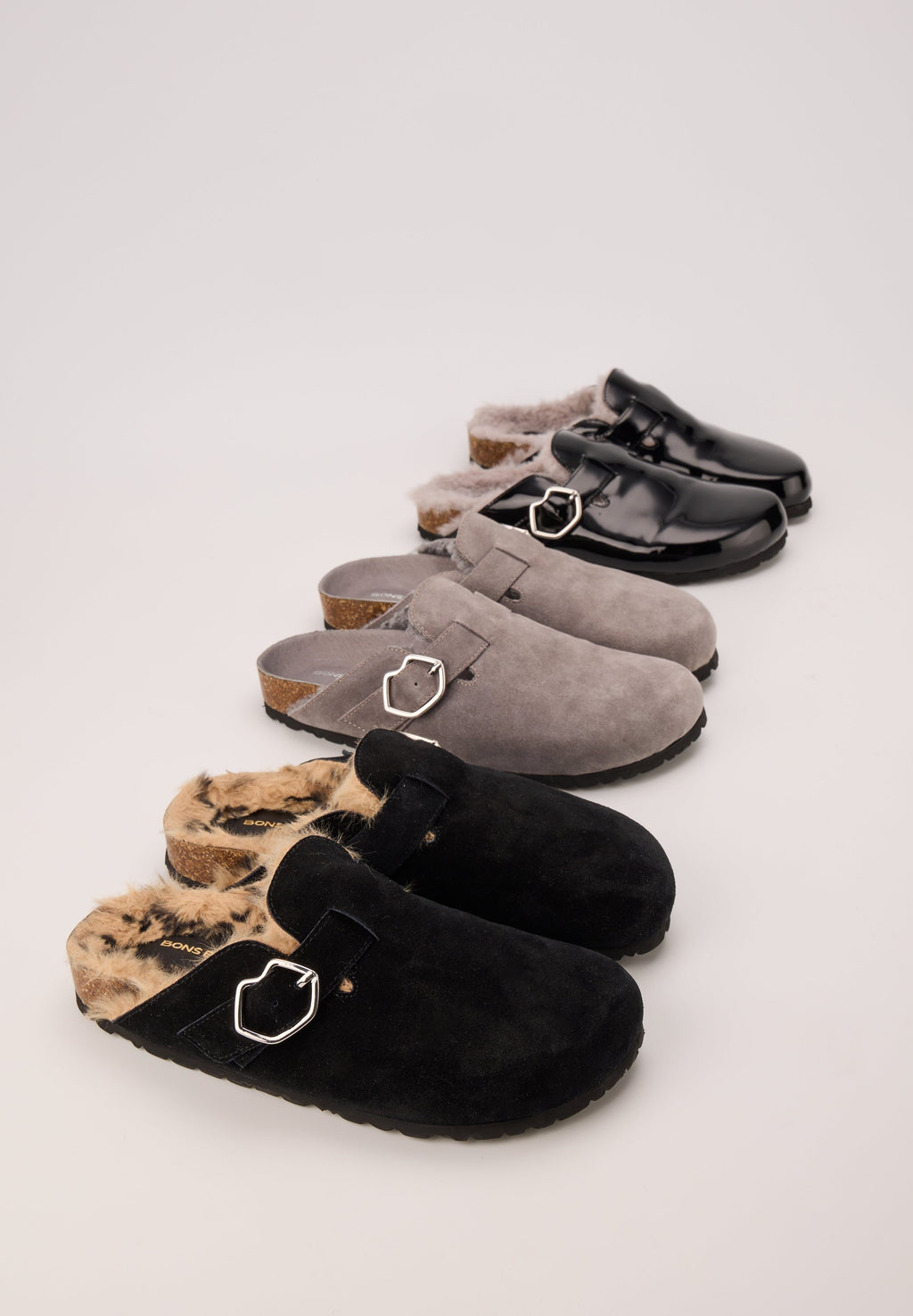 Mules - Cuir Brillant Noir - Dakota