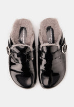 Mules - Cuir Brillant Noir - Dakota