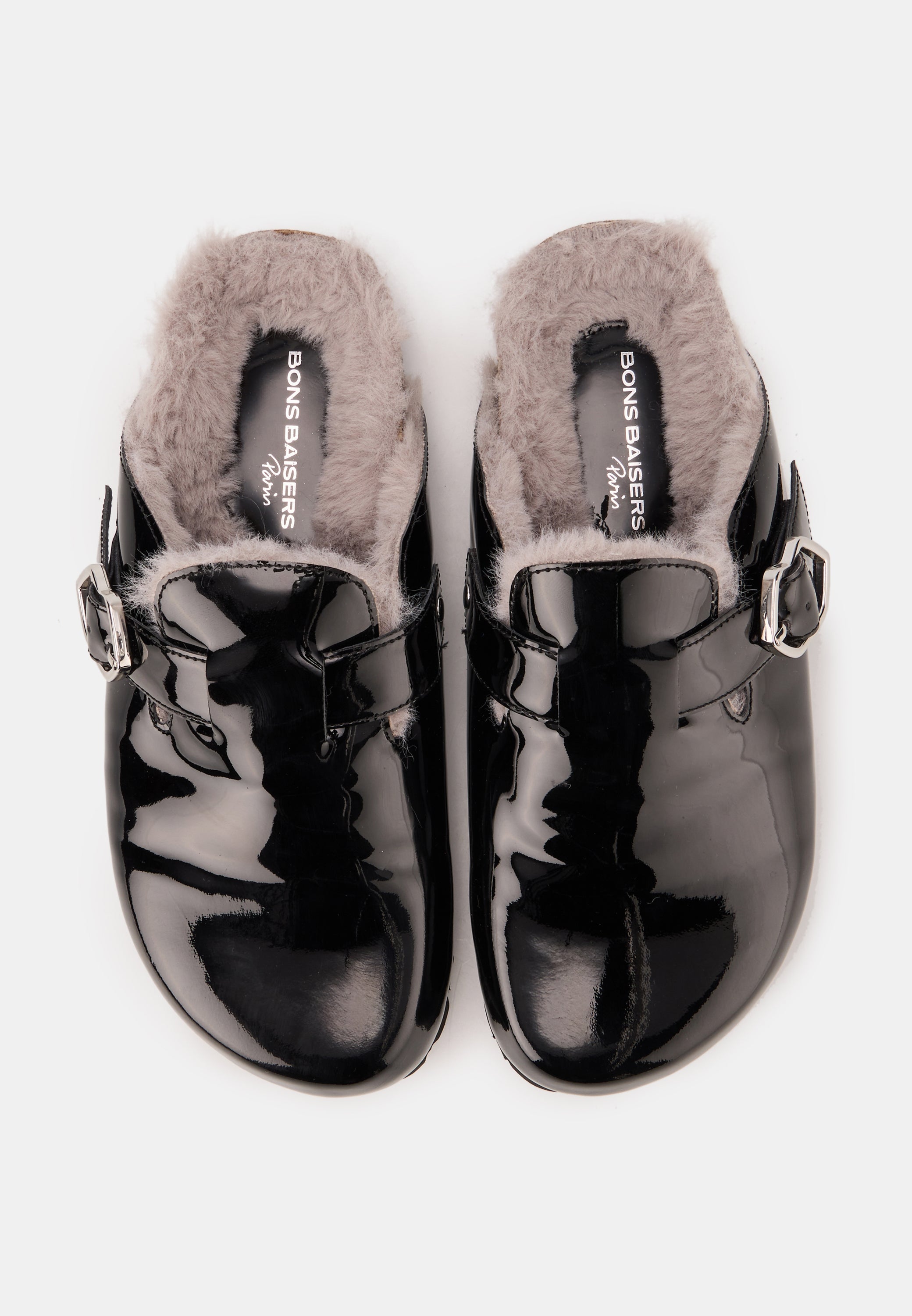 Mules - Cuir Brillant Noir - Dakota