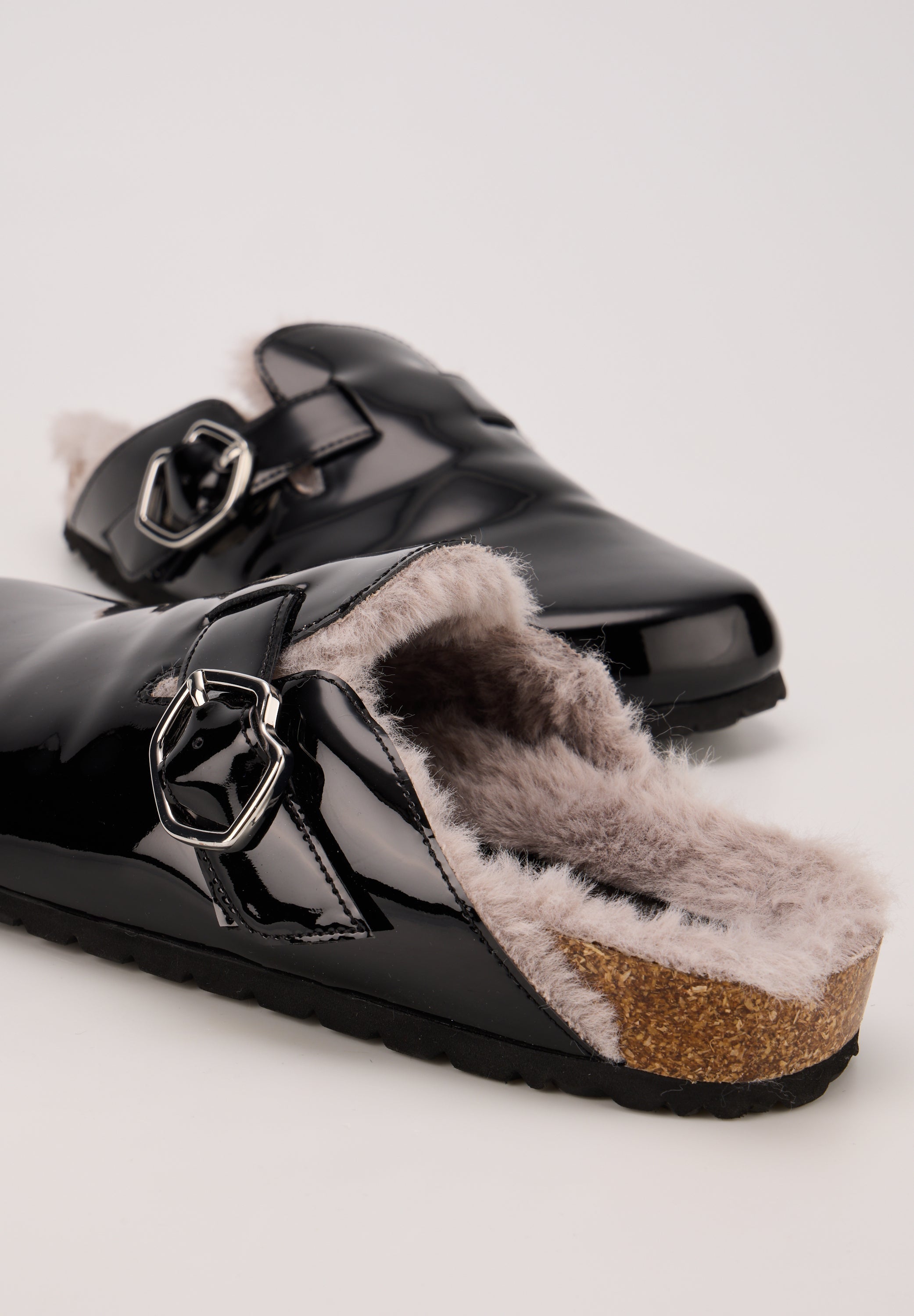 Mules - Cuir Brillant Noir - Dakota