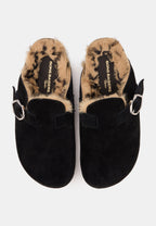 Mules - Cuir Suede Noir - Dakota