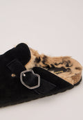 Mules - Cuir Suede Noir - Dakota