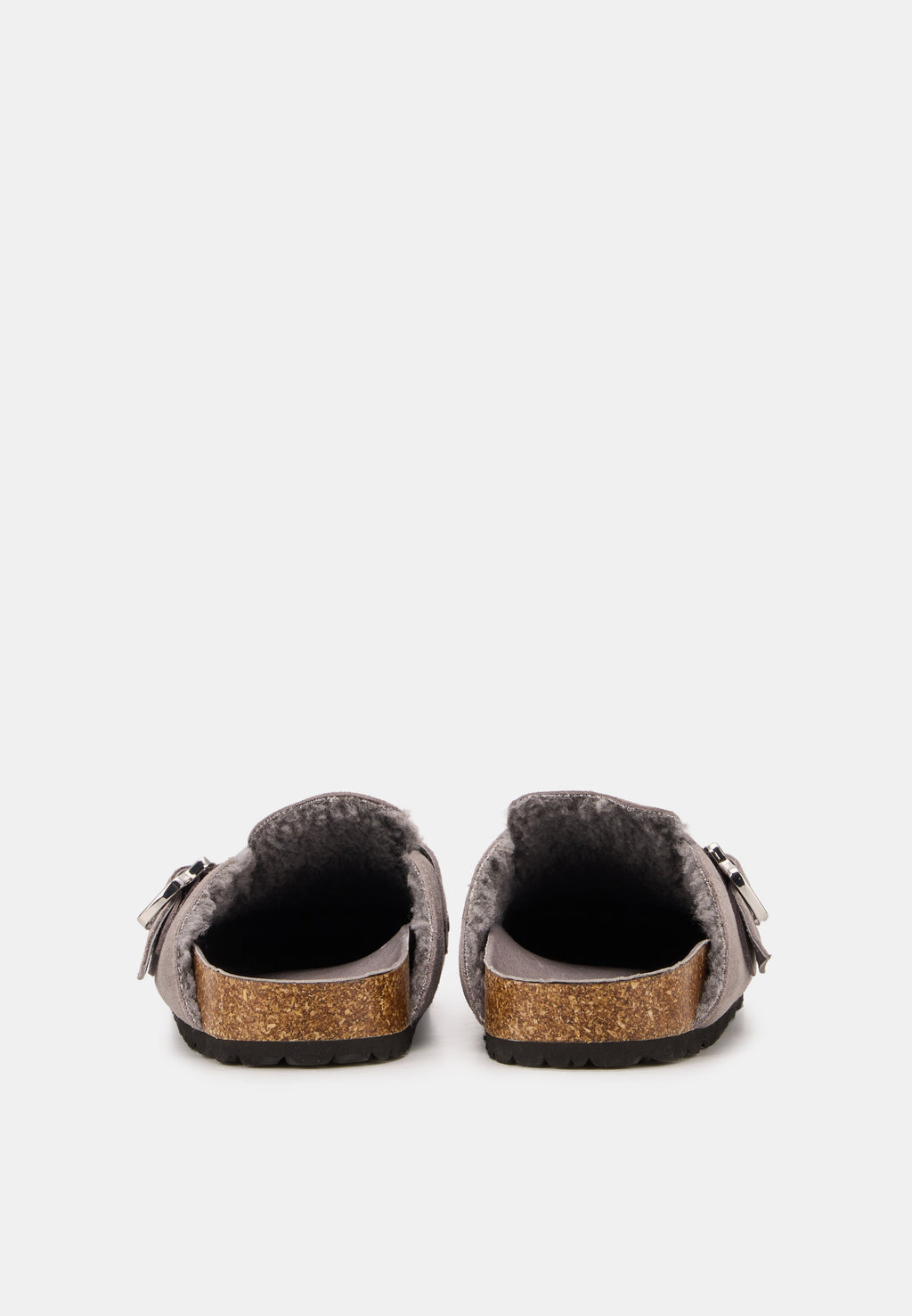 Mules - Cuir Suede Gris - Dakota