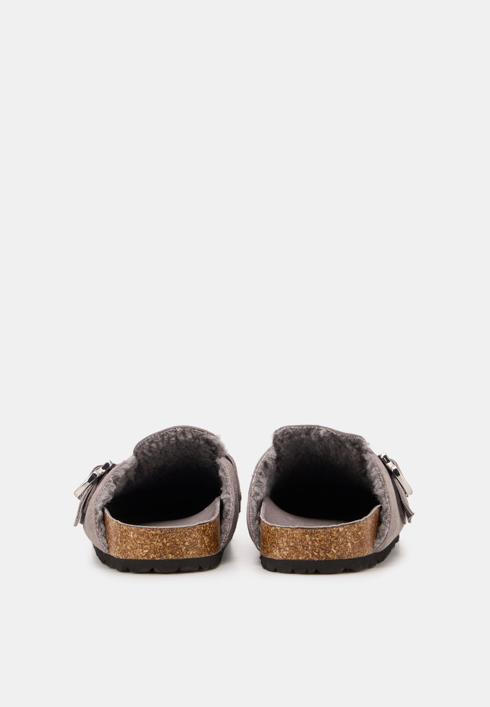 Mules - Cuir Suede Gris - Dakota