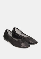 Ballerines - Resille Et Cuir Noir - Elisa