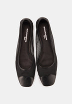 Ballerines - Resille Et Cuir Noir - Elisa
