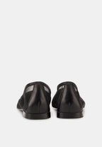 Ballerines - Resille Et Cuir Noir - Elisa