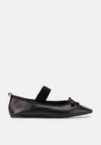 Ballerines À Brides - Cuir Noir - Félicie