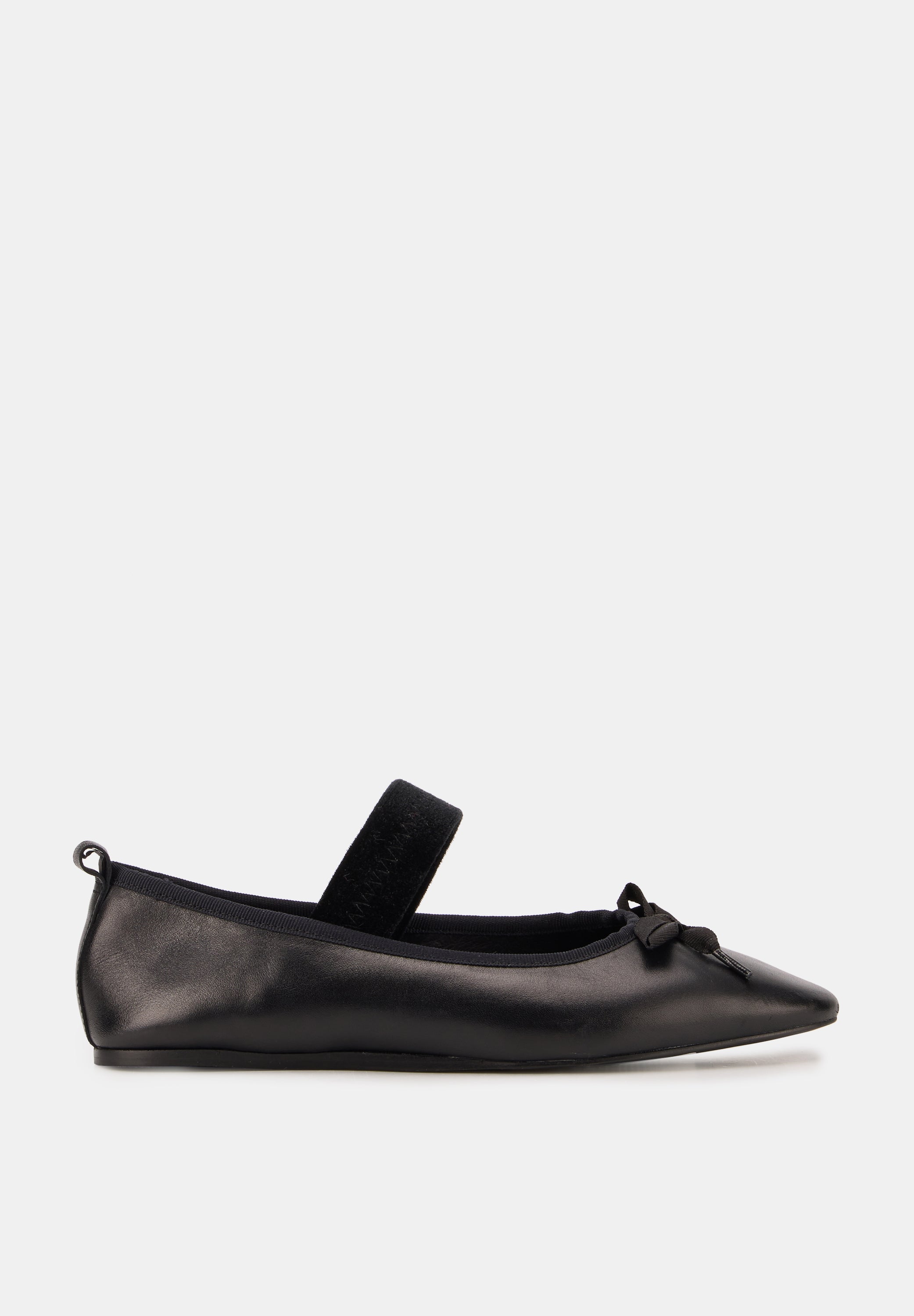Ballerines À Brides - Cuir Noir - Félicie