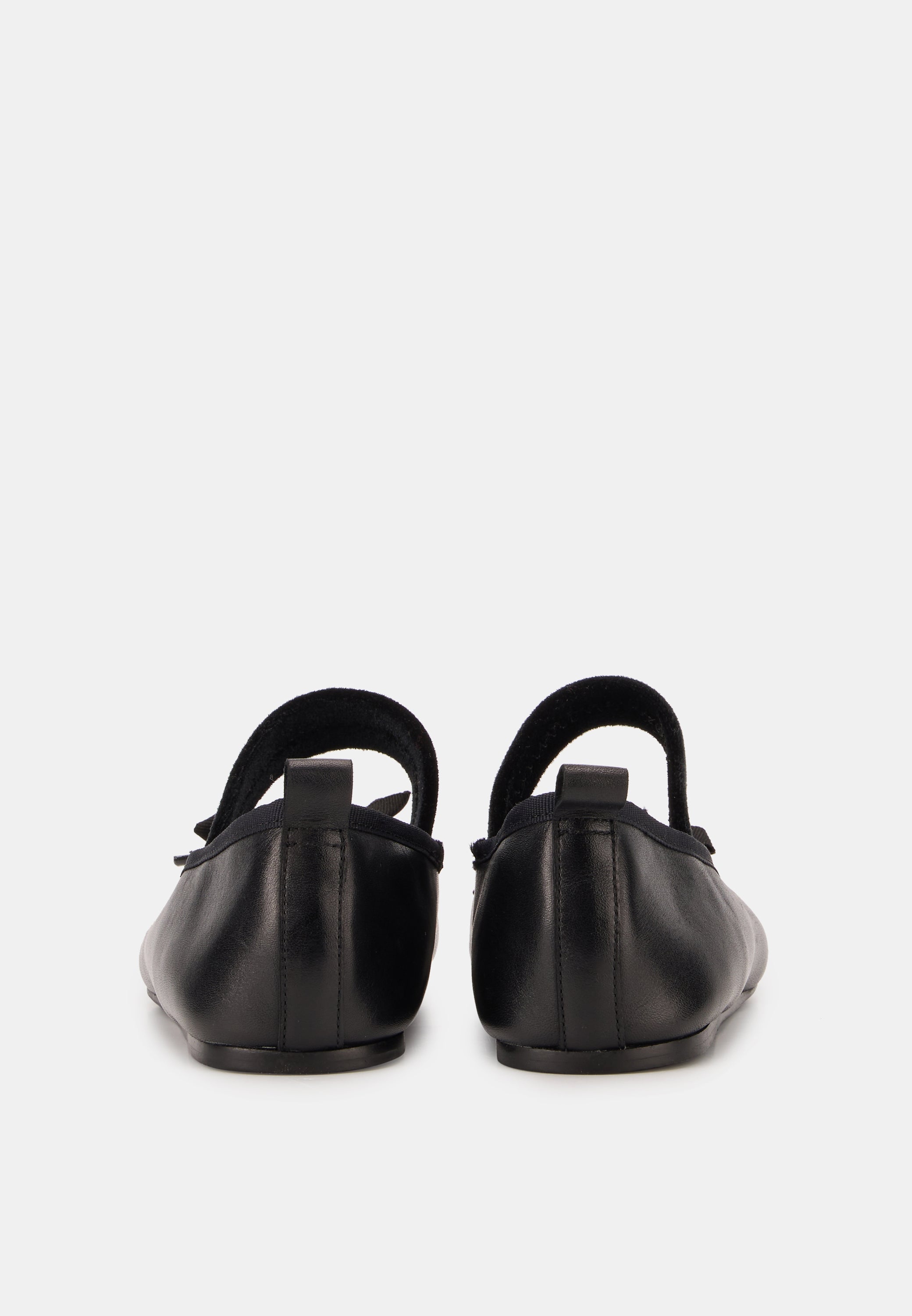 Ballerines À Brides - Cuir Noir - Félicie
