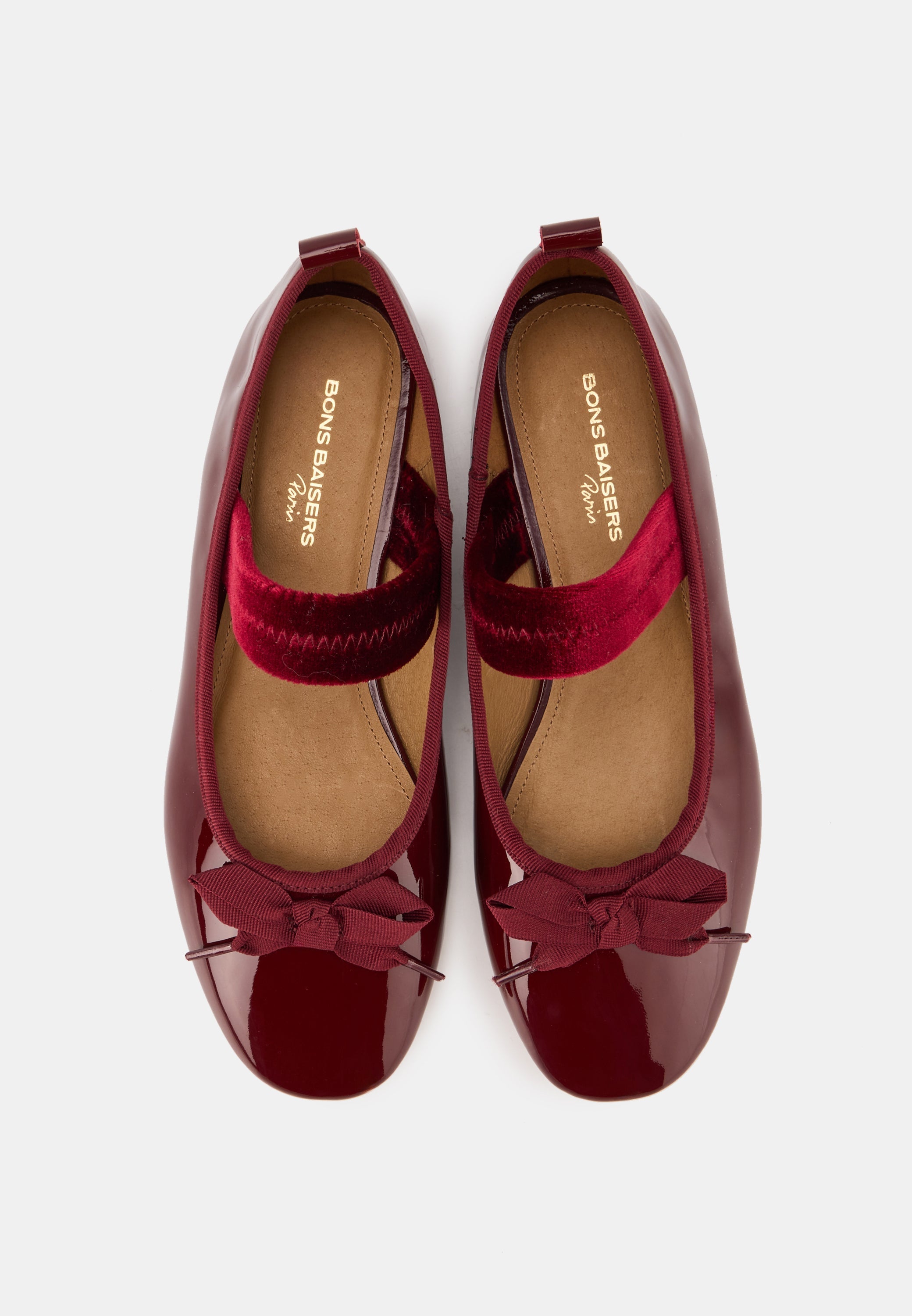 Ballerines À Brides - Cuir Rouge - Félicie