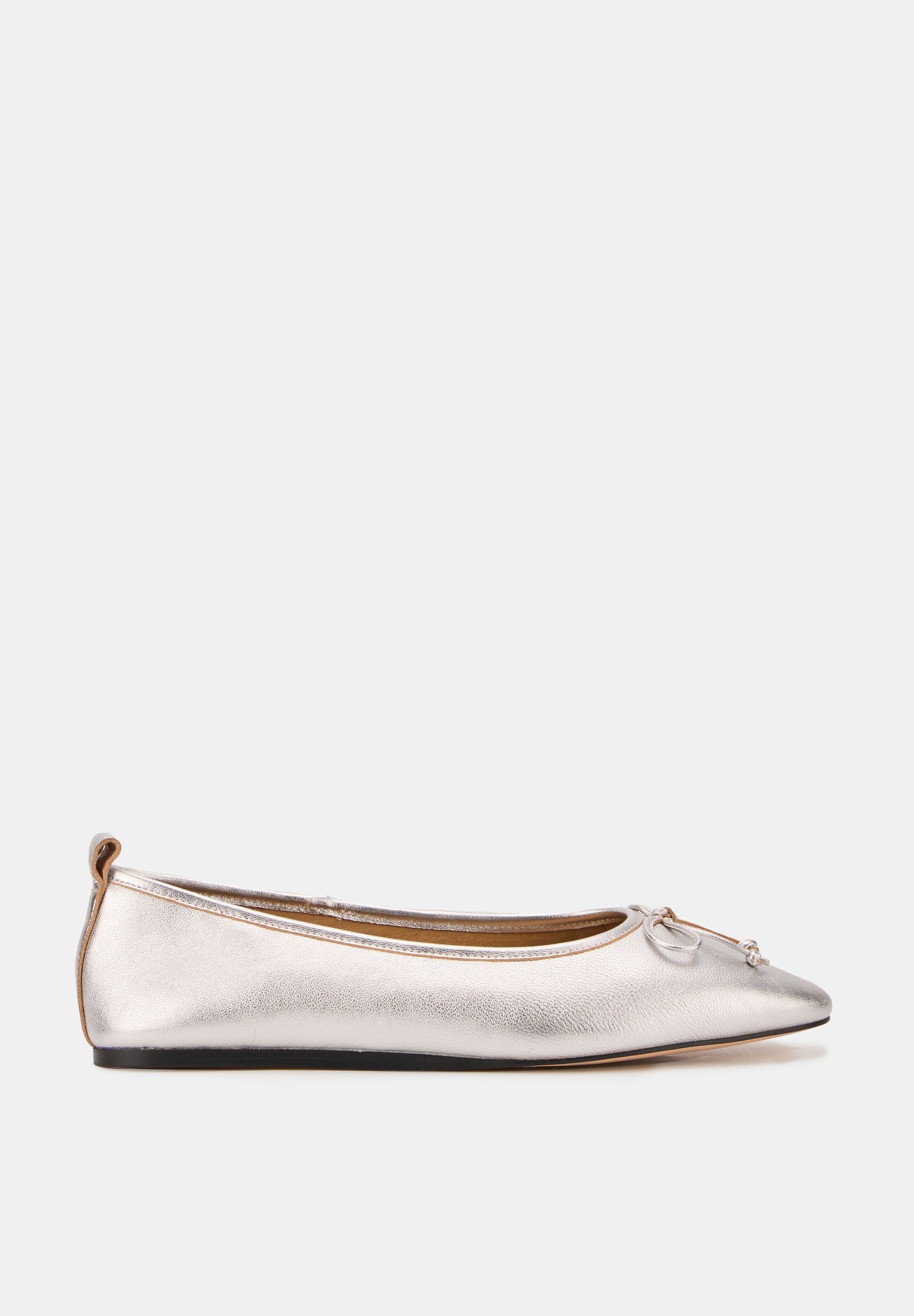 Ballerines - Cuir Métallisé Silver - Félice